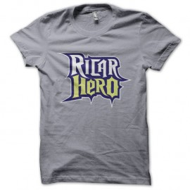 Shirt parodie guitar hero Ricard Hero gris pour homme et femme