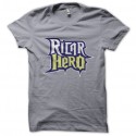 Shirt parodie guitar hero Ricard Hero gris pour homme et femme