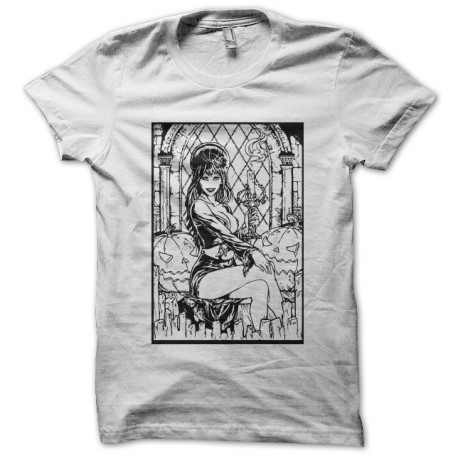 Shirt elvira haloween blanc pour homme et femme