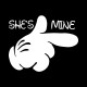 Shirt mickey she's mine noir pour homme et femme
