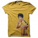 Shirt bruce lee en jaune pour homme et femme