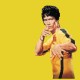 Shirt bruce lee en jaune pour homme et femme