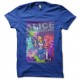 Shirt Alice in Wonderland Bad ass bleu pour homme et femme