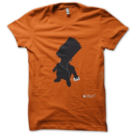 Shirt bart simpson i bart de couleur orange pour homme et femme
