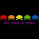 Shirt space invaders we come in peace noir pour homme et femme