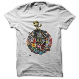 Shirt big little planet blanc pour homme et femme