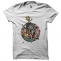 Shirt big little planet blanc pour homme et femme