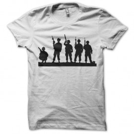 Shirt Military artwork blanc pour homme et femme