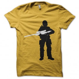 Shirt sniper ghost warrior jaune pour homme et femme