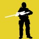 Shirt sniper ghost warrior jaune pour homme et femme