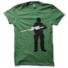 Shirt sniper ghost warrior vert pour homme et femme