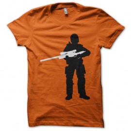 Shirt sniper ghost warrior orange pour homme et femme
