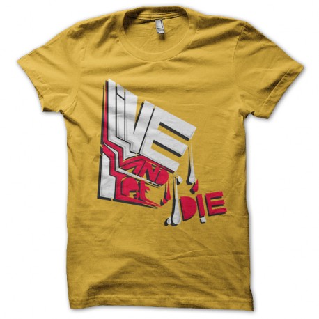 Shirt live and let die jaune pour homme et femme