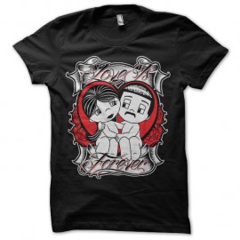 Shirt love is forever noir pour homme et femme