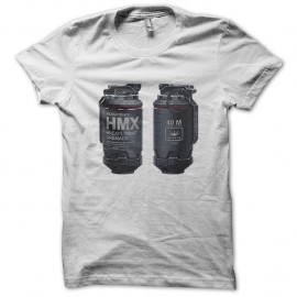 Shirt HMX hi explosive grenade blanc pour homme et femme