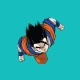 Shirt dragon ball z sangohan en bleu pour homme et femme