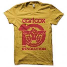 Shirt carl cox revolution jaune pour homme et femme