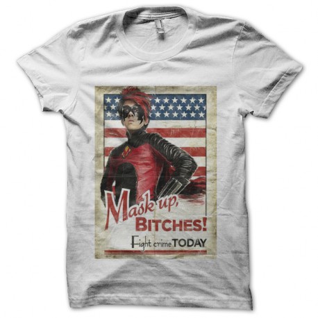 Shirt kick ass red mist blanc pour homme et femme