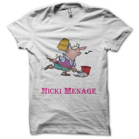 Shirt nicki menaje parodie nicki minaj en blanc pour homme et femme