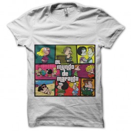 Shirt Mafalda parodie GTA blanc pour homme et femme
