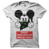 Shirt Disobey smoke weed and fuck the police blanc pour homme et femme