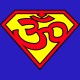 Shirt superman Ohm trance bleu pour homme et femme
