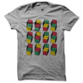 Shirt Cubes 3D de Sheldon - gris pour homme et femme