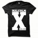 Shirt Malcolm X blanc/noir pour homme et femme
