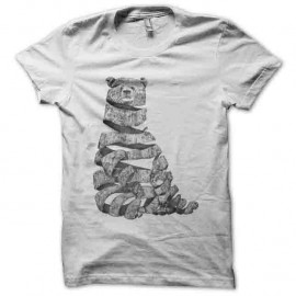 Shirt ours en trame blanc pour homme et femme