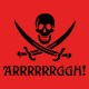 Shirt Agggh Funny pirate rouge pour homme et femme