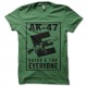 Shirt ak 47 rated e funny gun vert pour homme et femme
