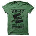 Shirt ak 47 rated e funny gun vert pour homme et femme