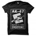 Shirt ak 47 rated e funny gun noir pour homme et femme