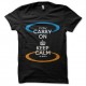 Shirt keep calm and carry on parodie portal noir pour homme et femme