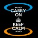 Shirt keep calm and carry on parodie portal noir pour homme et femme