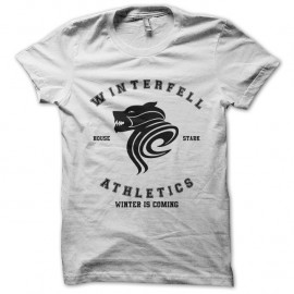 Shirt winterfell athletics winter is coming blanc pour homme et femme
