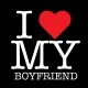 Shirt i love my boy friend noir pour homme et femme