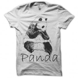 Shirt panda trame blanc pour homme et femme
