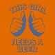 Shirt This girl need a beer orange pour homme et femme