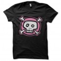 Shirt pink crâne art work noir pour homme et femme