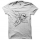 Shirt simpson super hero blanc pour homme et femme