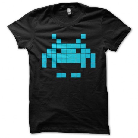 Shirt space invaders neon noir pour homme et femme