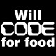 Shirt will code for food noir pour homme et femme