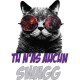 Shirt le chat qui a plus de swagg que toi en blanc pour homme et femme