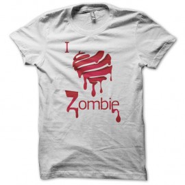 Shirt i love zombis blanc pour homme et femme