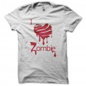 Shirt i love zombis blanc pour homme et femme