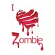 Shirt i love zombis blanc pour homme et femme