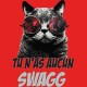 Shirt du chat qui a plus de swagg que toi en rouge pour homme et femme