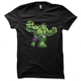 Shirt the little Hulk noir pour homme et femme