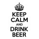Shirt keep calm and drink beer blanc pour homme et femme
